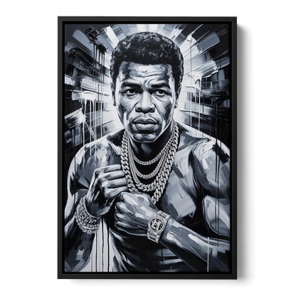 Float Like Front - Black Canvas Wall Art