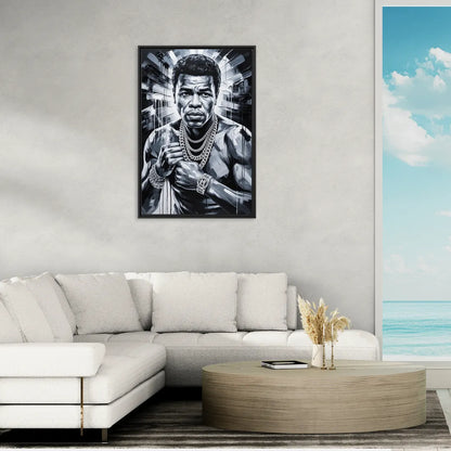Float Like - Living Room Black Frame Canvas
