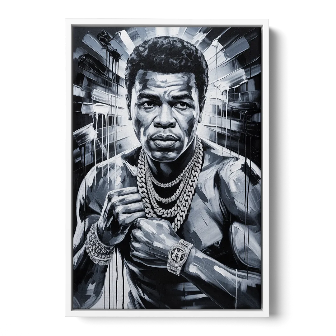 Float Like Front - White Canvas Wall Art