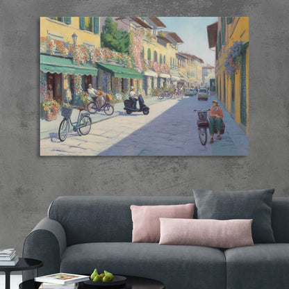 Florentine Streets Living Room - Canvas Wall Art