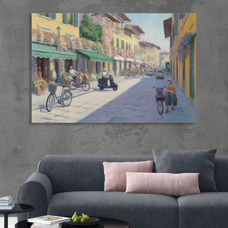 Florentine Streets Living Room - Canvas Wall Art