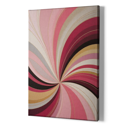 Fluid Elegance Pink Abstract - Canvas Print Art Sides