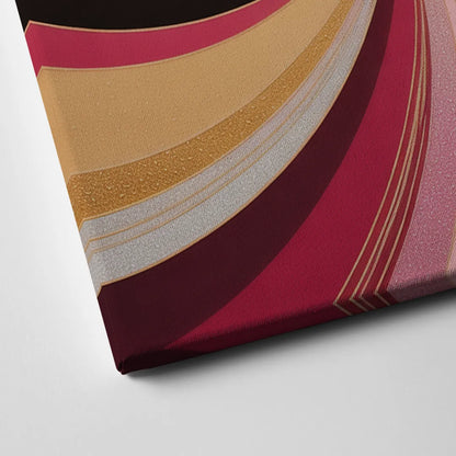 Fluid Elegance Pink Abstract Canvas Close Up