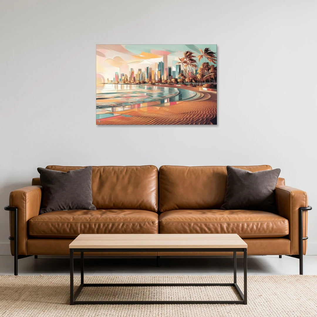 Fort Lauderdale Beach Sunrise - Canvas Wall Art - Sofa - 36x24
