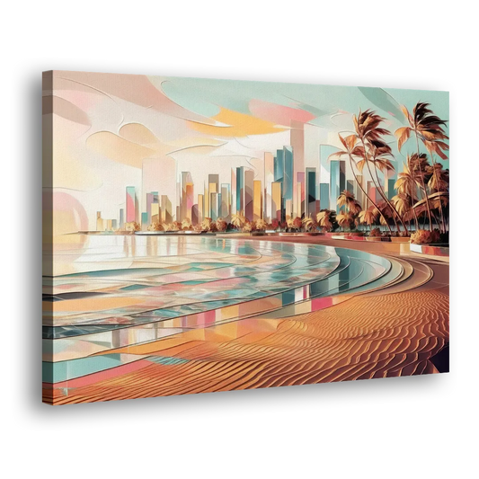 Fort Lauderdale Beach Sunrise Side - Canvas Wall Art