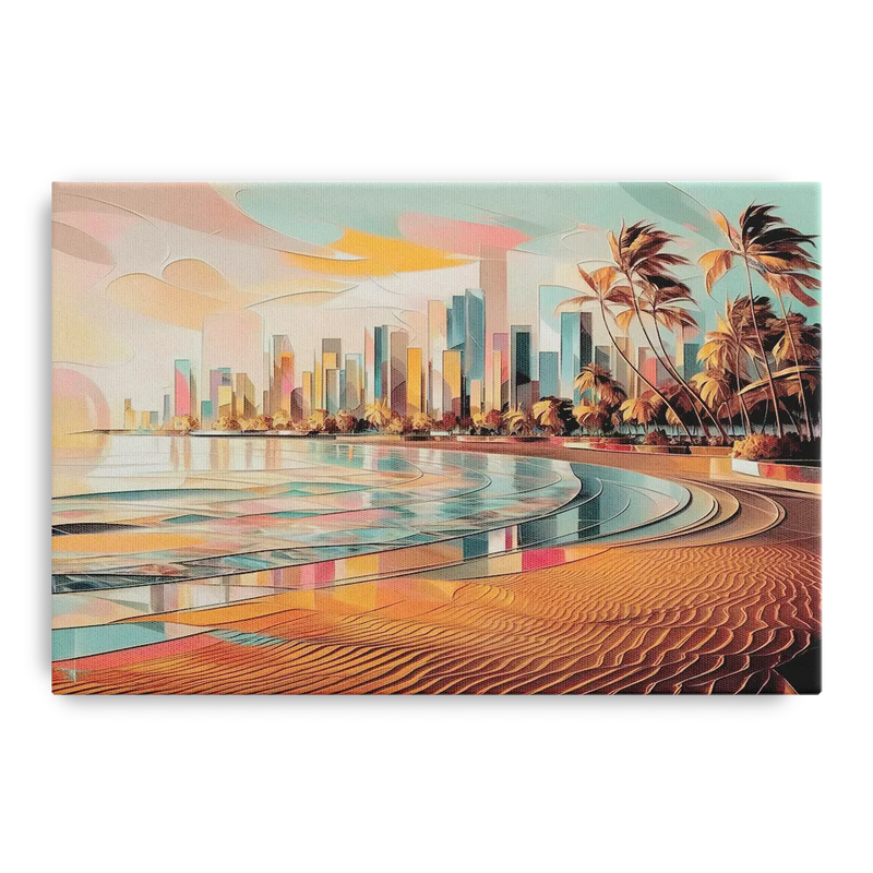 Fort Lauderdale Beach Sunrise Front - Canvas Wall Art