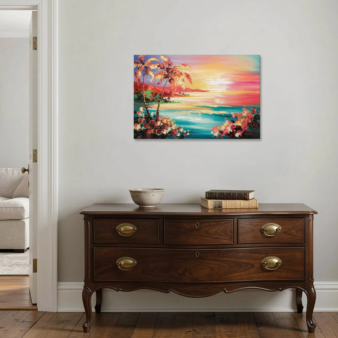 Fort Lauderdale Coastal Sunset - Canvas Wall Art - Coffee Table - 36x24