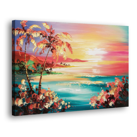Fort Lauderdale Coastal Sunset - Canvas Wall Art - Side