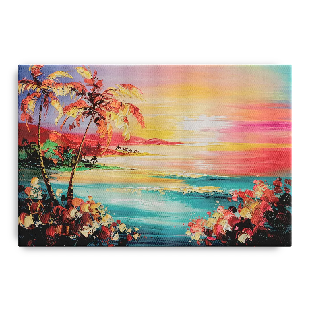 Fort Lauderdale Coastal Sunset Front - Canvas Wall Art