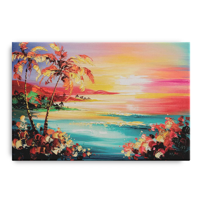 Fort Lauderdale Coastal Sunset Front - Canvas Wall Art
