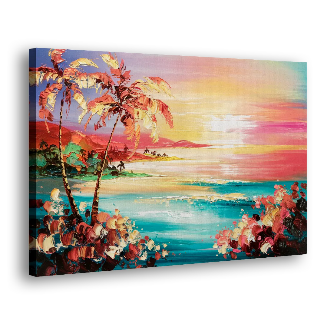 Fort Lauderdale Coastal Sunset Side - Canvas Wall Art
