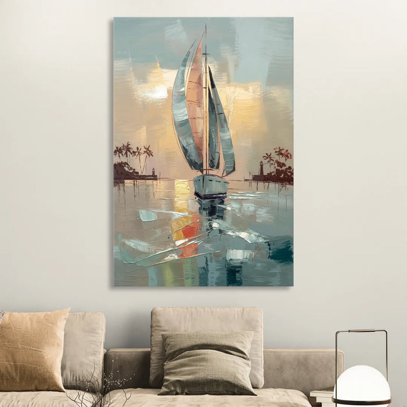 Fort Lauderdale Nautical Charm Living Room - Canvas Wall Art