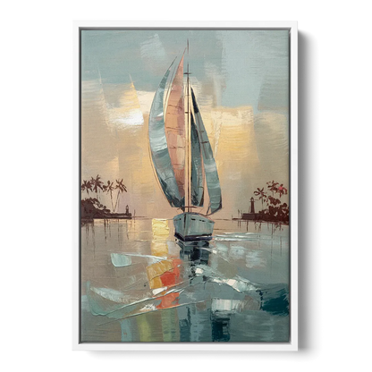 Fort Lauderdale Nautical Charm Front - White Canvas Wall Art