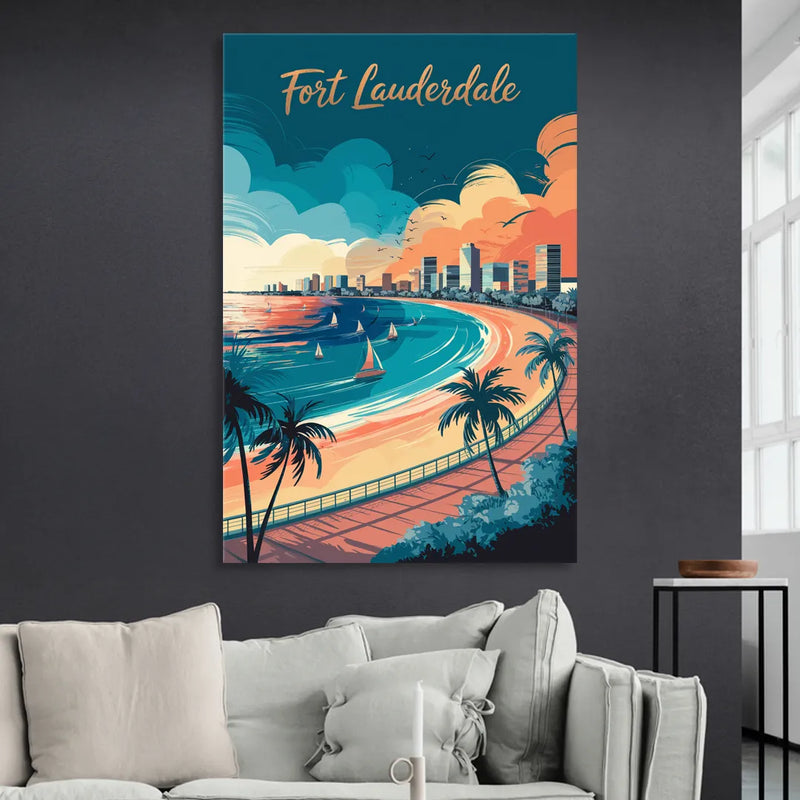 Fort Lauderdale Oceanfront Views Sitting Room - Canvas Wall Art