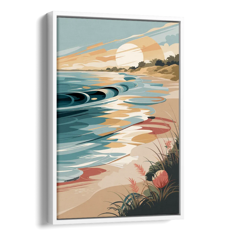 Fort Lauderdale Surf and Sand Side - White Canvas Wall Art