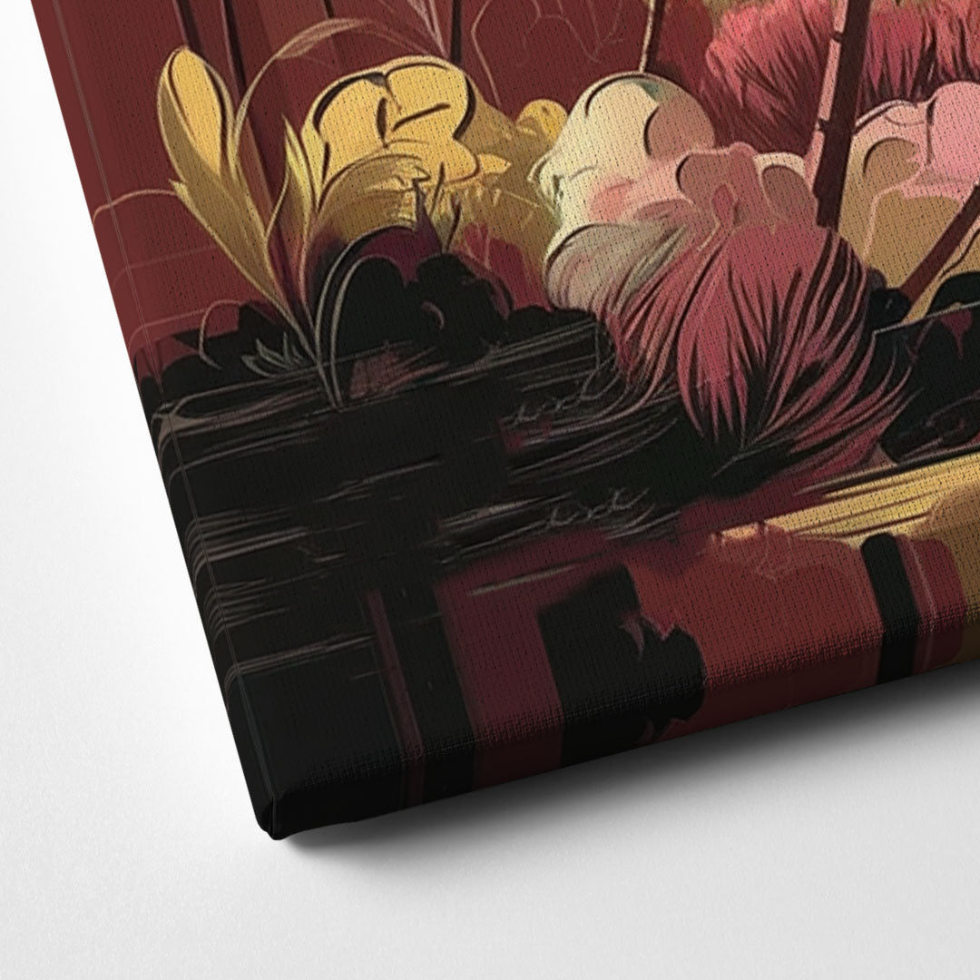 Fort Lauderdale Tropical Palm Trees Canvas Close Up