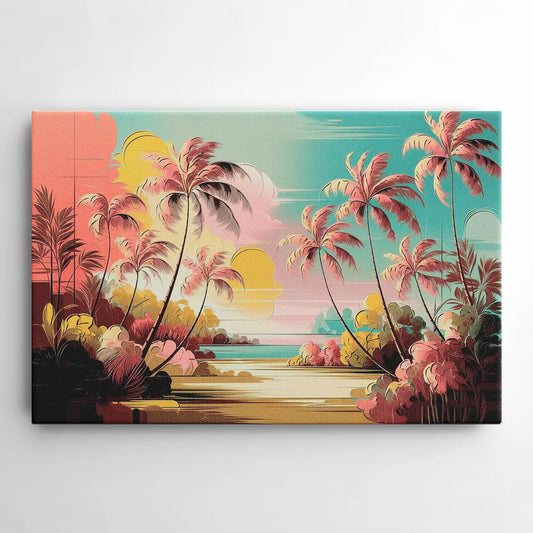 Fort Lauderdale Tropical Palm Trees - Canvas Wall Art