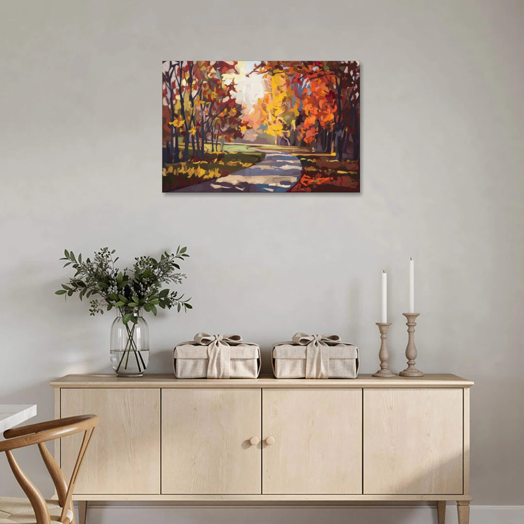 Fort Wayne Autumn Colors - Canvas Wall Art - Coffee Table - 36x24