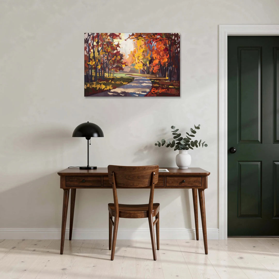 Fort Wayne Autumn Colors - Canvas Wall Art - Office - 36x24