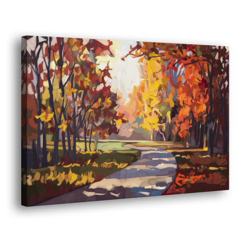 Fort Wayne Autumn Colors - Canvas Wall Art - Side
