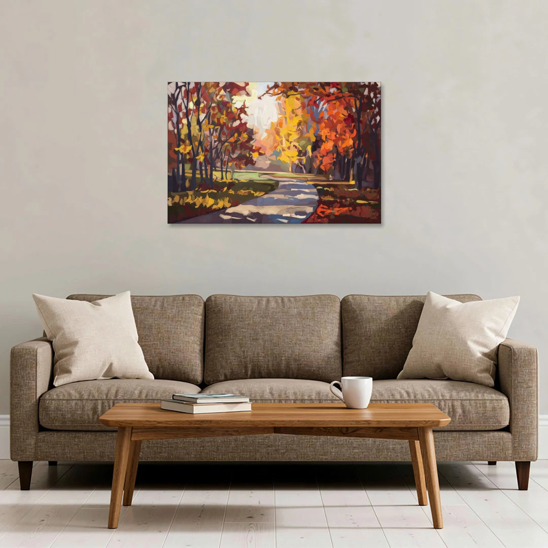 Fort Wayne Autumn Colors - Canvas Wall Art - Sofa - 36x24