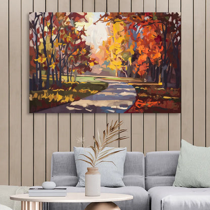 Fort Wayne Autumn Colors Sitting Room - Canvas Wall Art