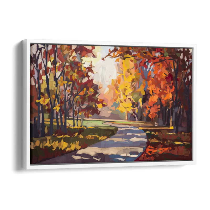 Fort Wayne Autumn Colors Side - White Canvas Wall Art