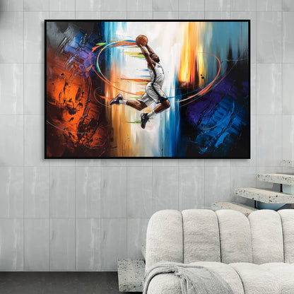 Fort Wayne Basketball Pride Living Room - Black Canvas Wall Art