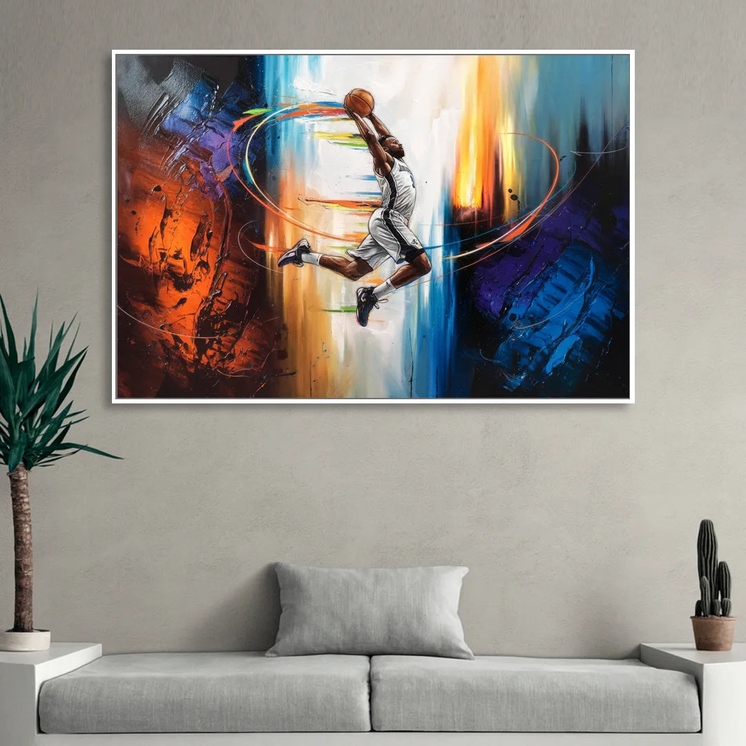 Fort Wayne Basketball Pride Sitting Room - White Canvas Wall Art