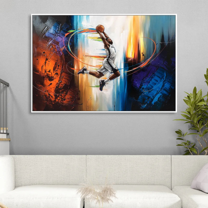 Fort Wayne Basketball Pride Living Room - White Canvas Wall Art