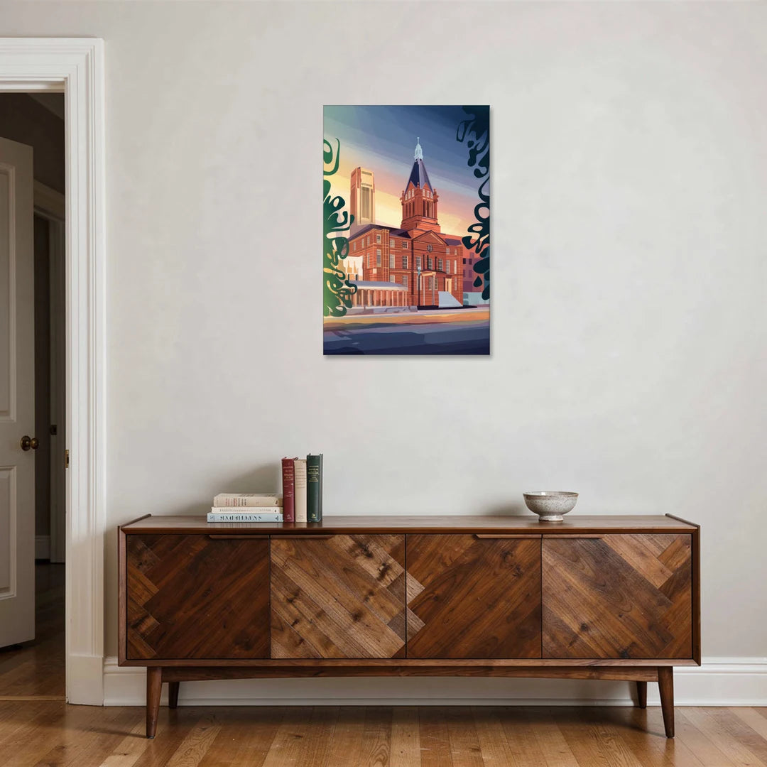 Fort Wayne Historic Landmarks - Canvas Wall Art - Coffee Table - 24x36