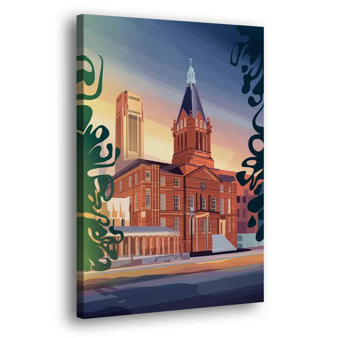 Fort Wayne Historic Landmarks Side - Canvas Wall Art