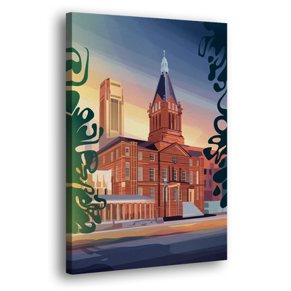 Fort Wayne Historic Landmarks Side - Canvas Wall Art