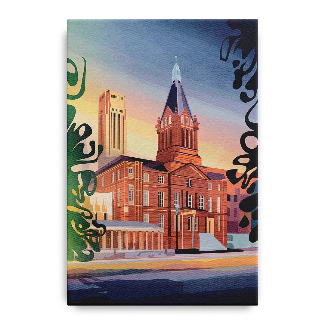 Fort Wayne Historic Landmarks Front - Canvas Wall Art