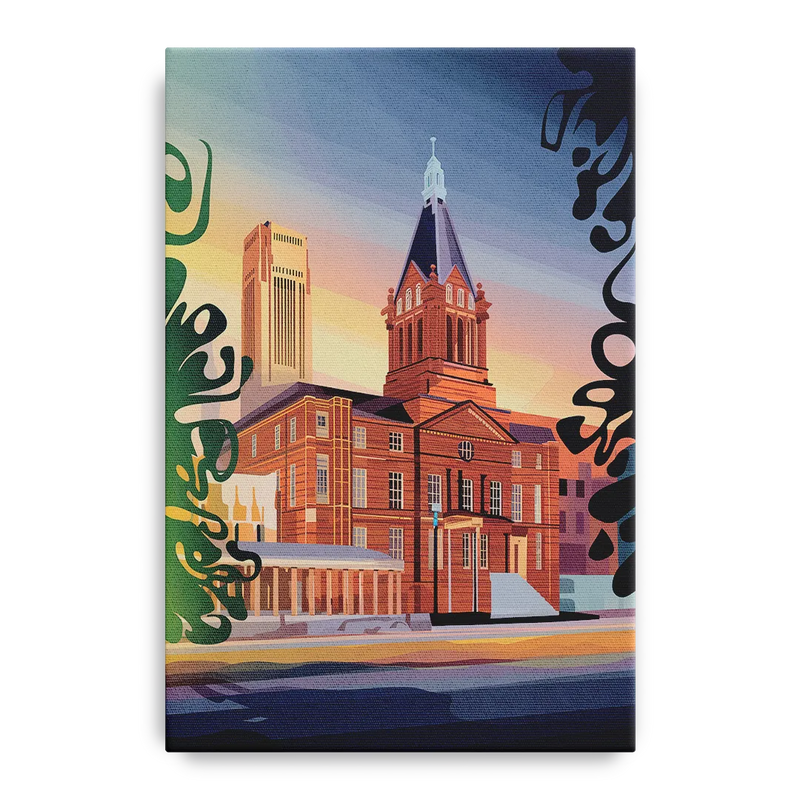 Fort Wayne Historic Landmarks Front - Canvas Wall Art