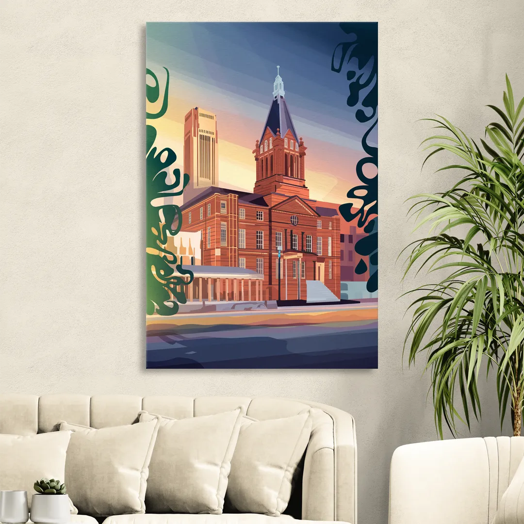 Fort Wayne Historic Landmarks Living Room - Canvas Wall Art
