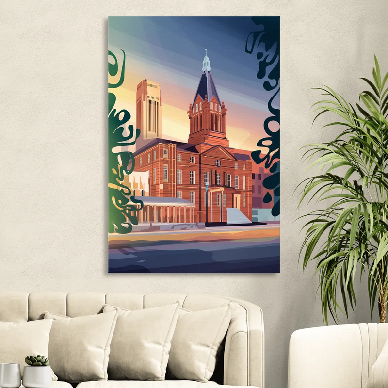Fort Wayne Historic Landmarks Living Room - Canvas Wall Art