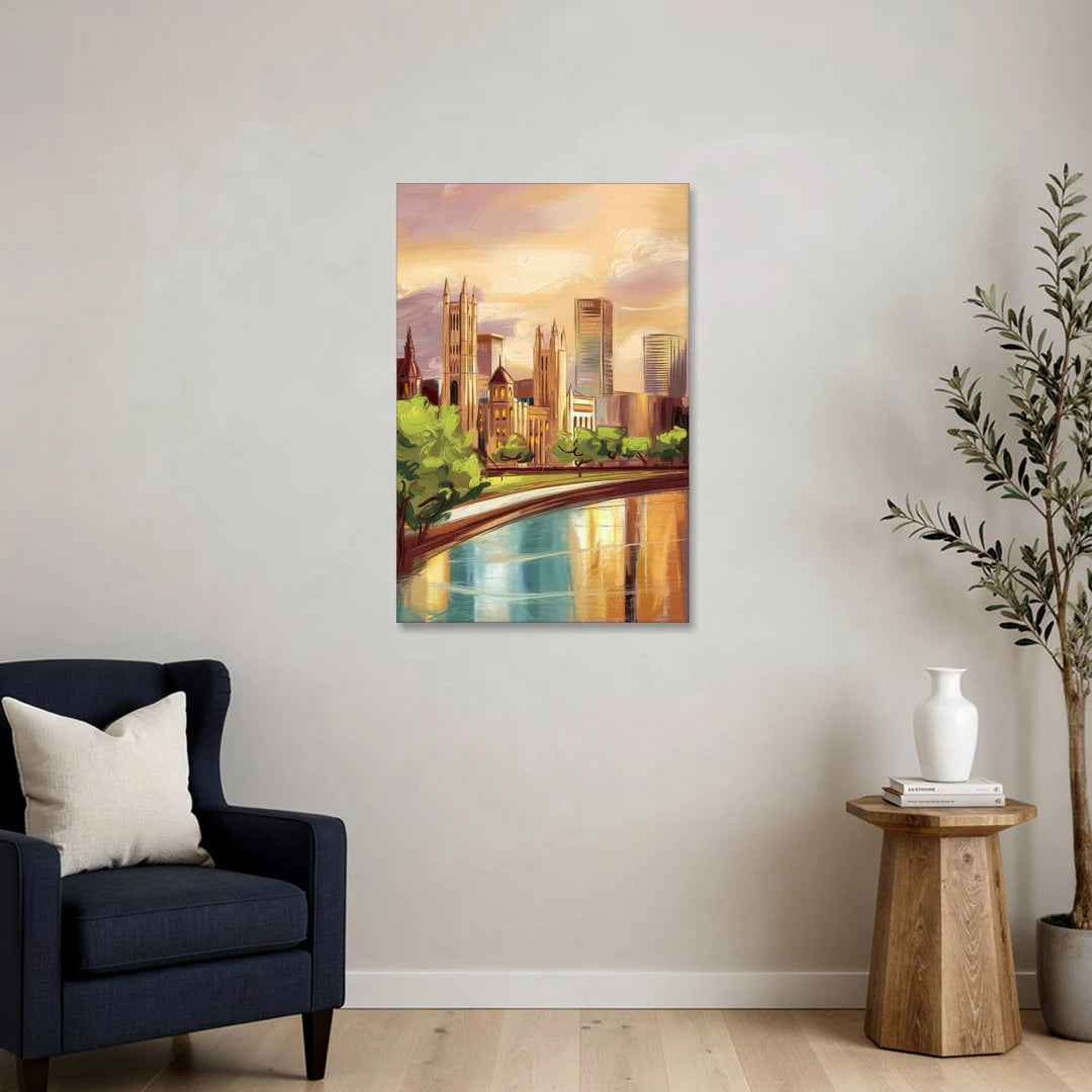 Fort Wayne Historic Landmarks Heritage - Canvas Wall Art - Sofa - 24x36