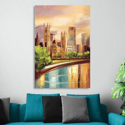Fort Wayne Historic Landmarks Heritage Sitting Room - Canvas Wall Art