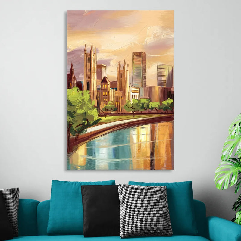 Fort Wayne Historic Landmarks Heritage Sitting Room - Canvas Wall Art