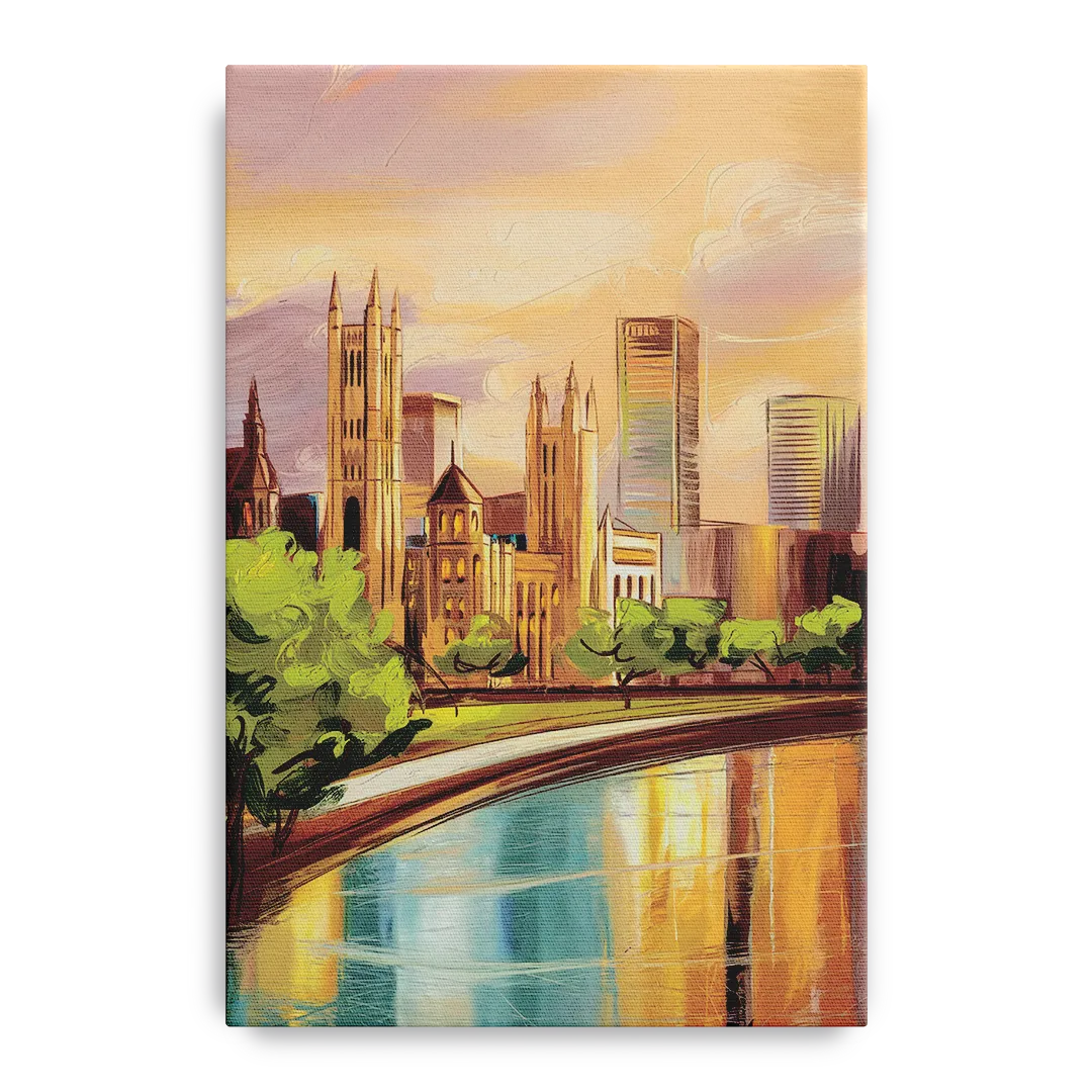 Fort Wayne Historic Landmarks Heritage Front - Canvas Wall Art