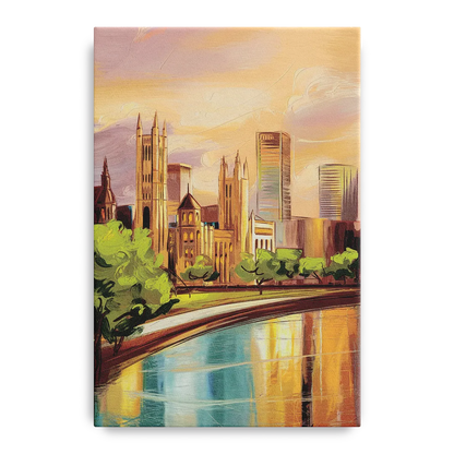 Fort Wayne Historic Landmarks Heritage Front - Canvas Wall Art