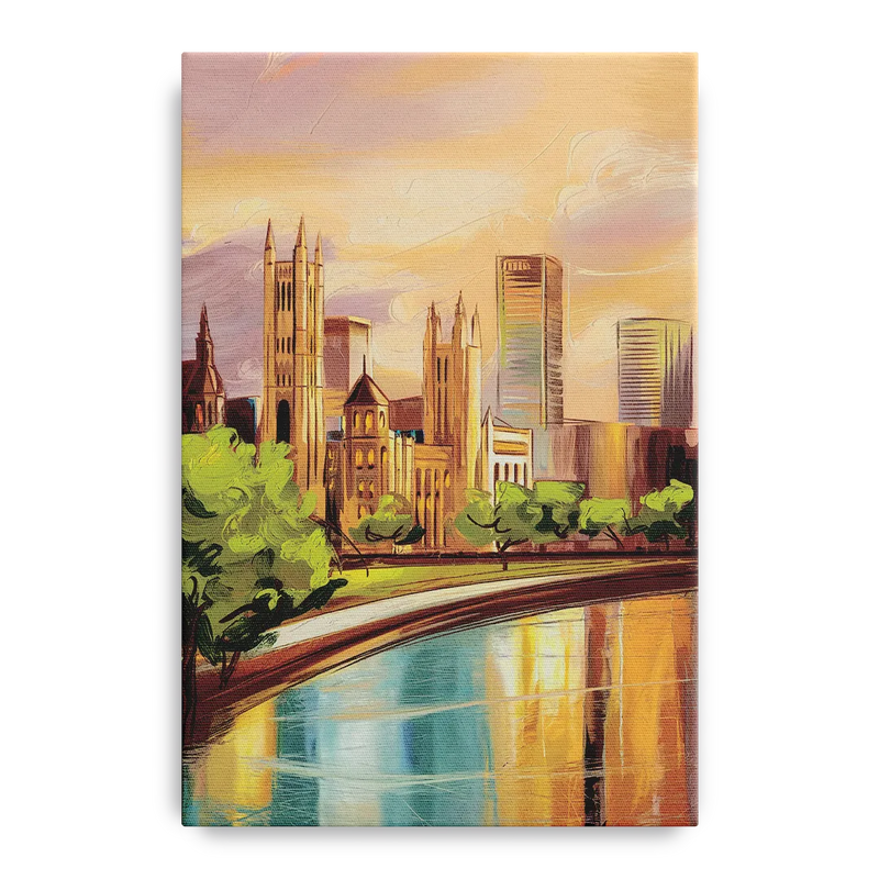 Fort Wayne Historic Landmarks Heritage Front - Canvas Wall Art