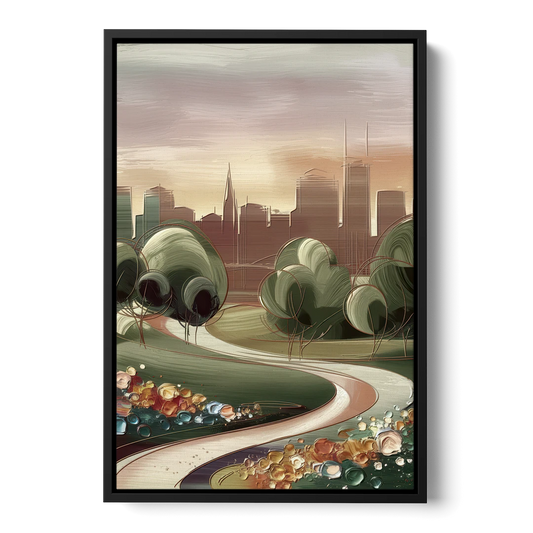 Fort Wayne Park Views - Black Framed Canvas Wall Art - Front