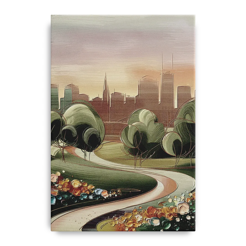 Fort Wayne Park Views Front - Canvas Wall Art