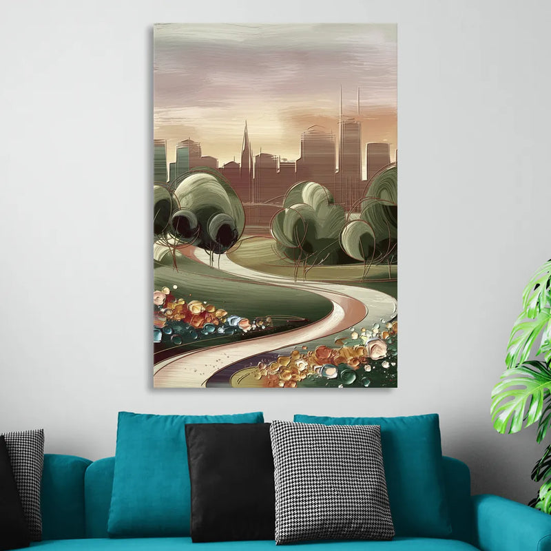 Fort Wayne Park Views Living Room - Canvas Wall Art