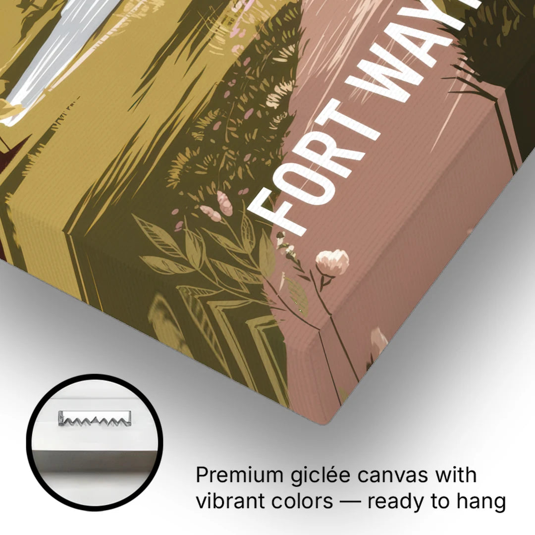 Fort Wayne Scenic Trails - Canvas Wall Art - Gallery Wrap Corner