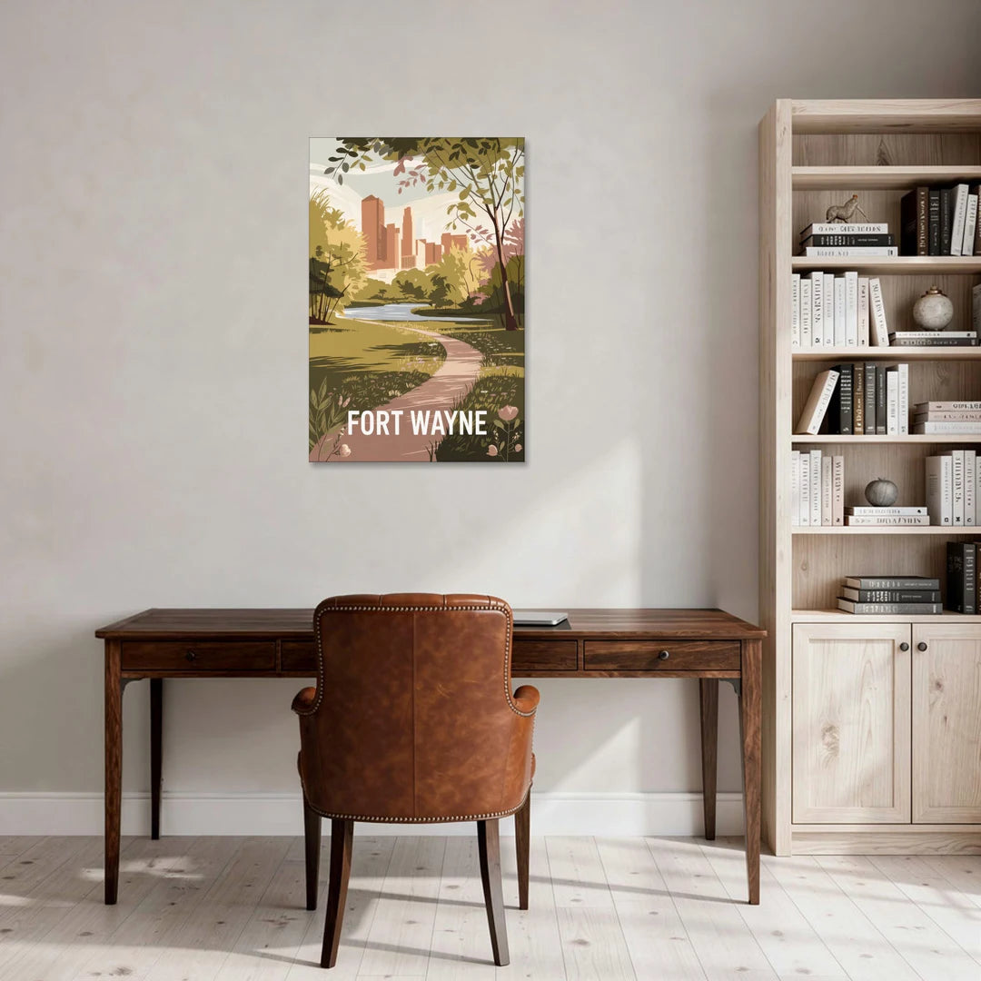 Fort Wayne Scenic Trails - Canvas Wall Art - Office - 24x36