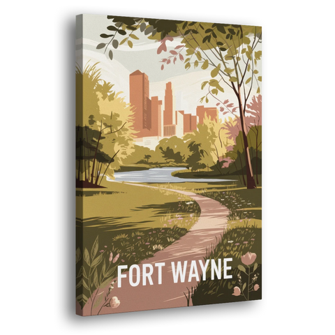 Fort Wayne Scenic Trails - Canvas Wall Art - Side
