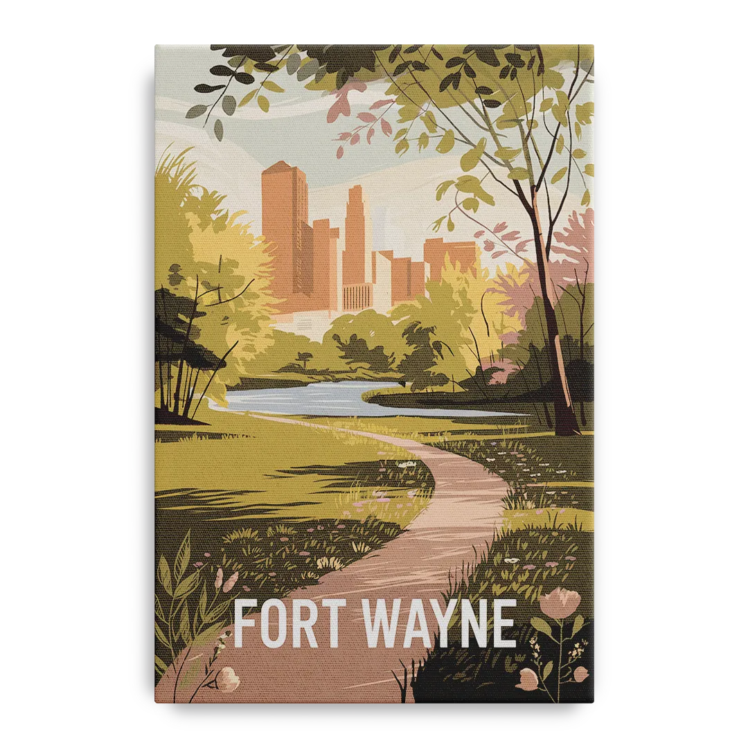 Fort Wayne Scenic Trails Front - Canvas Wall Art